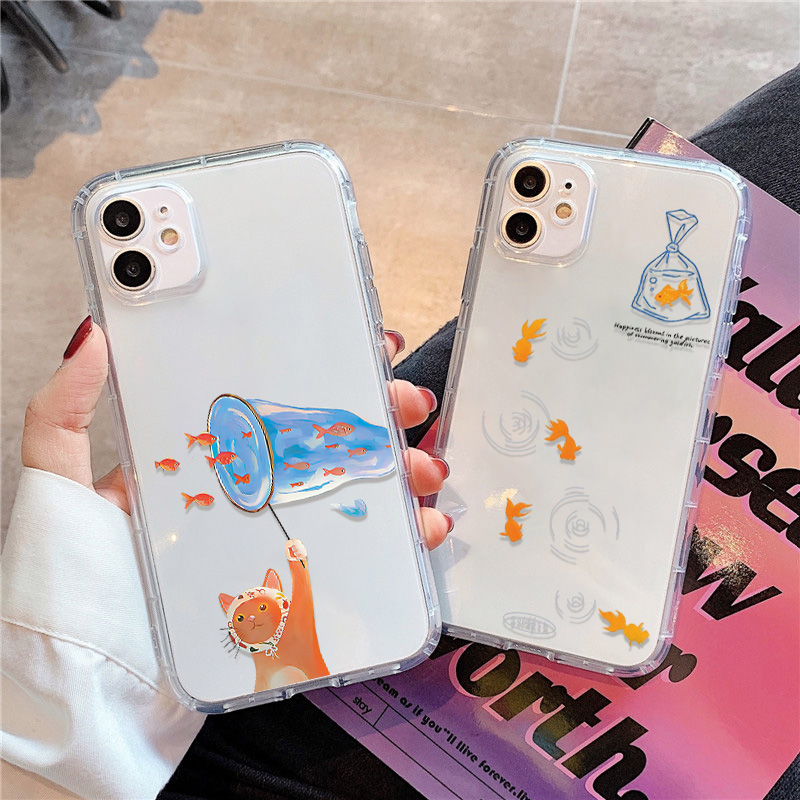 Phone Cases Xr Iphone - Custodia per telefono trasparente con pesci