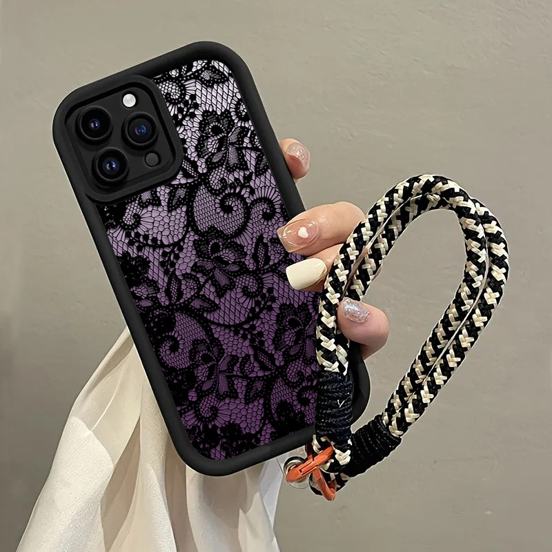 Phone Cases Purple - Custodia per telefono nera viola in