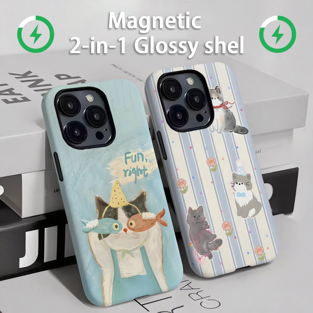 Phone Cases Iphone 12 - Custodia per telefono con gatti e