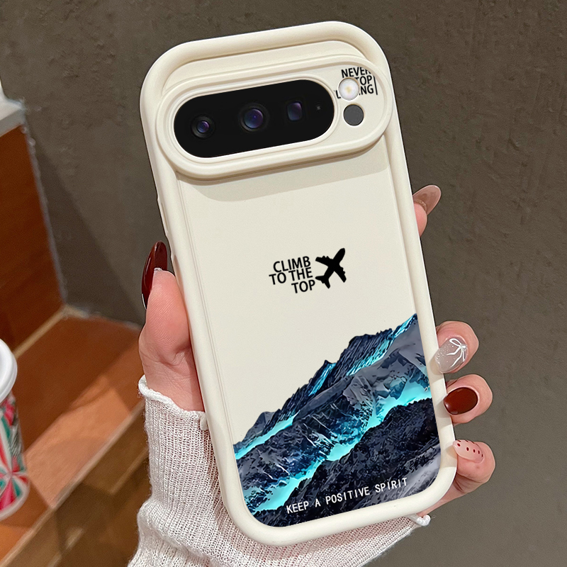 Google Pixel 9 Pro - Custodia per telefono modello aeroplano Snow