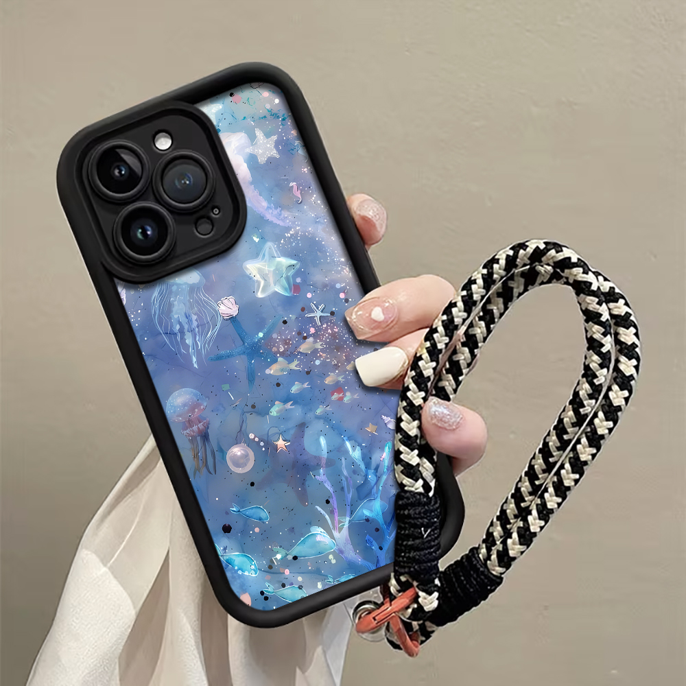 Phone Cases Purple - Custodia per telefono con cordino a
