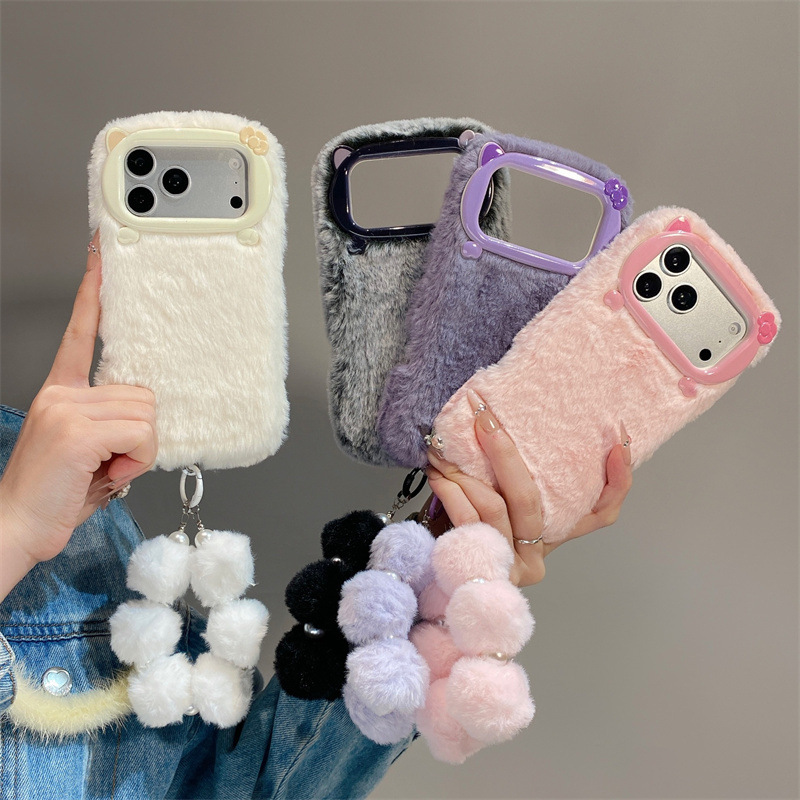 Phone Cases Iphone 11 - Custodia Protettiva Lusso in Pelliccia Sintetica