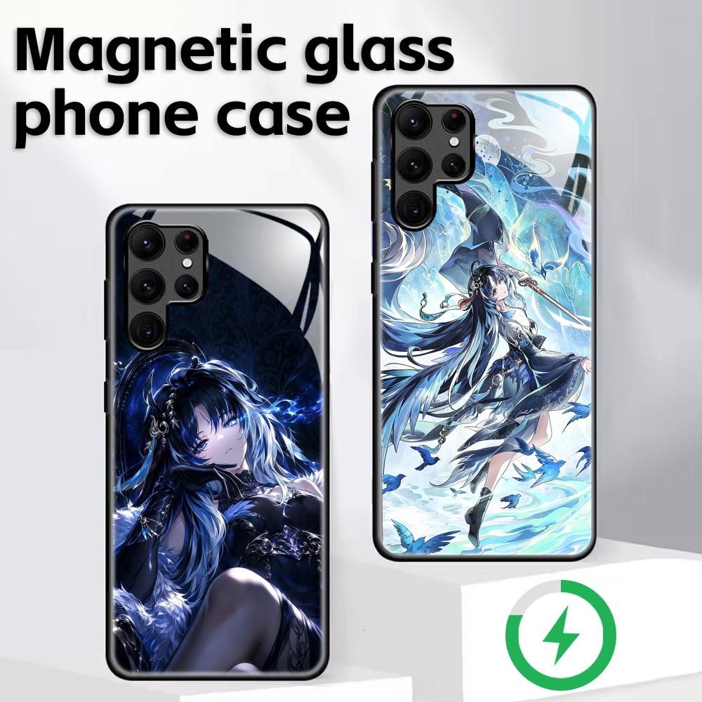 Phone Cases Galaxy S24 - Custodia magnetica in vetro Wuthering Waves