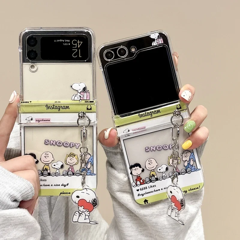 Phone Cases Z Flip 5 - Custodia Trasparente per Telefono con Simpatici