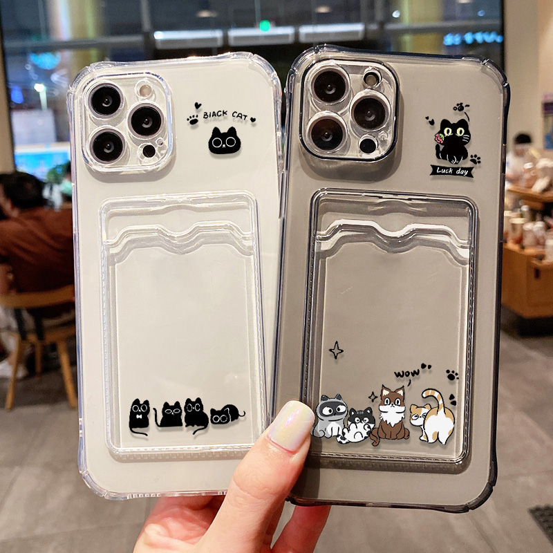 Phone Cases Holder - Custodia per telefono simpatico gatto nero