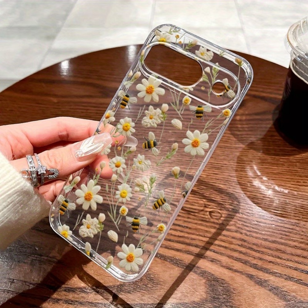 Google Pixel 9 Pro - Custodia Morbida Trasparente con Motivo a