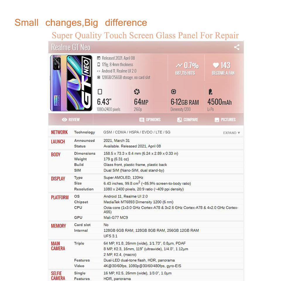 10 Pezzi/Lotto Per Realme GT 8 - Realme Gt 6 recensione e prezzo