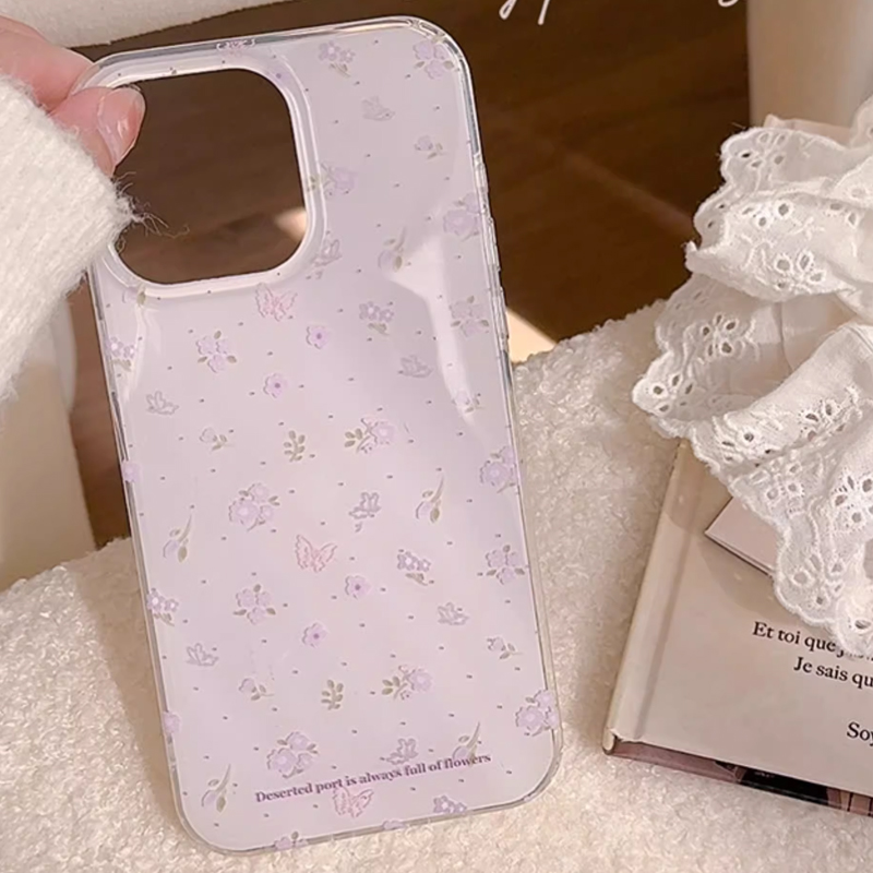 Ins Coreano Viola Floreale Gua - Phone Cases Purple recensione e prezzo